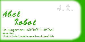 abel kobol business card